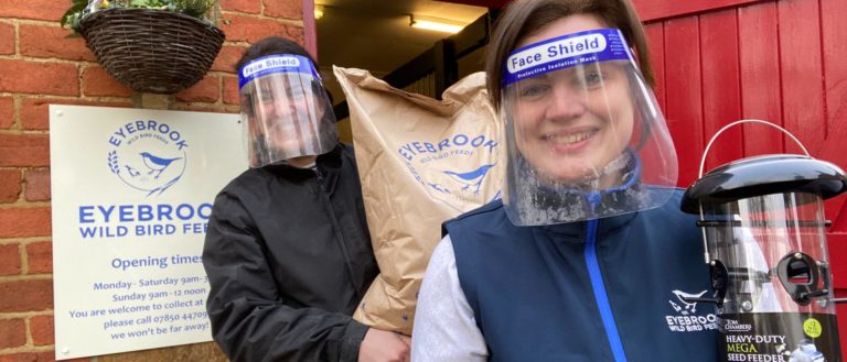 Shopping with Covid face shields