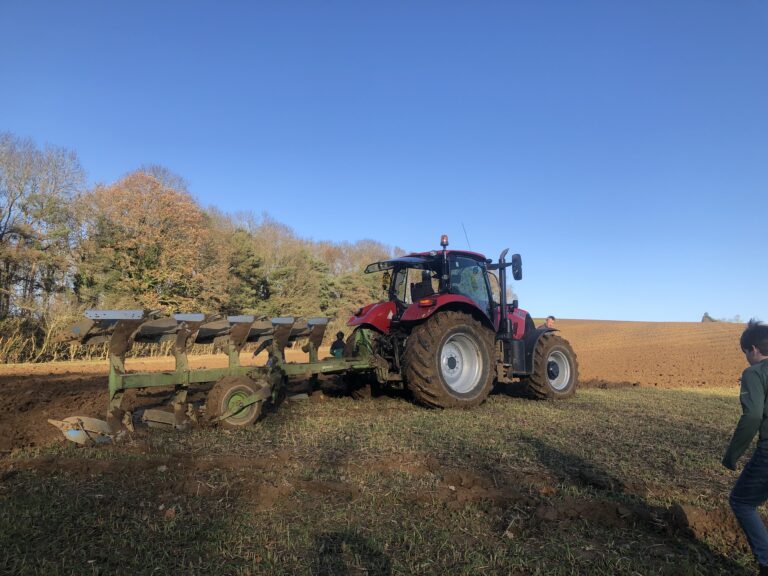 Ploughing a field