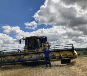 New Holland Combine ready for action harvesting the finest quality product to be used in our bird seed mixes