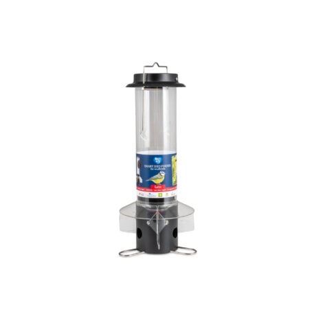 Leto Bird Feeder a great smart feeder on a budget! this feeder has weight activated ports so it allows the little birds to feed and keeps the birds birds out!