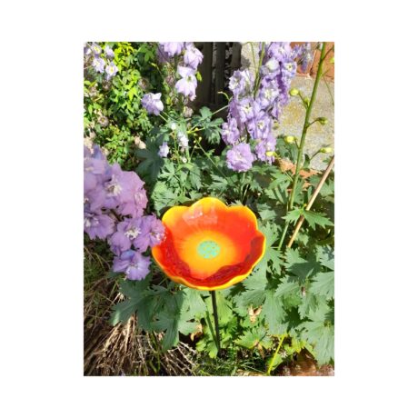 Wild Poppy ceramic feeder comes with 2 drainage holes and will look fantastic in your borders. Also available in African Daisy and Sunflower.